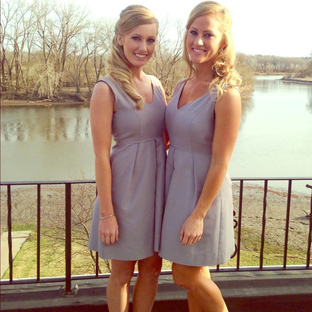 Gray j crew bridesmaid dress
